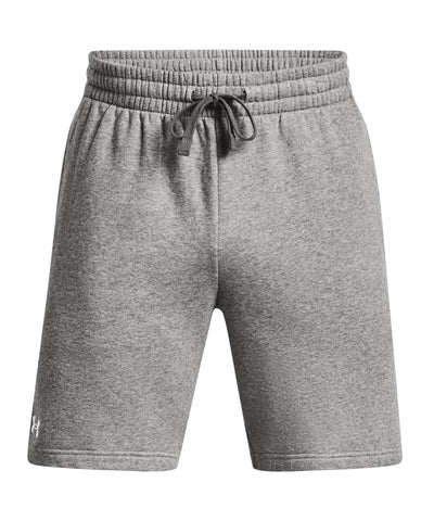 Pantalones cortos de fleece UA Rival | Gris Piedra Claro/Melange Blanco
