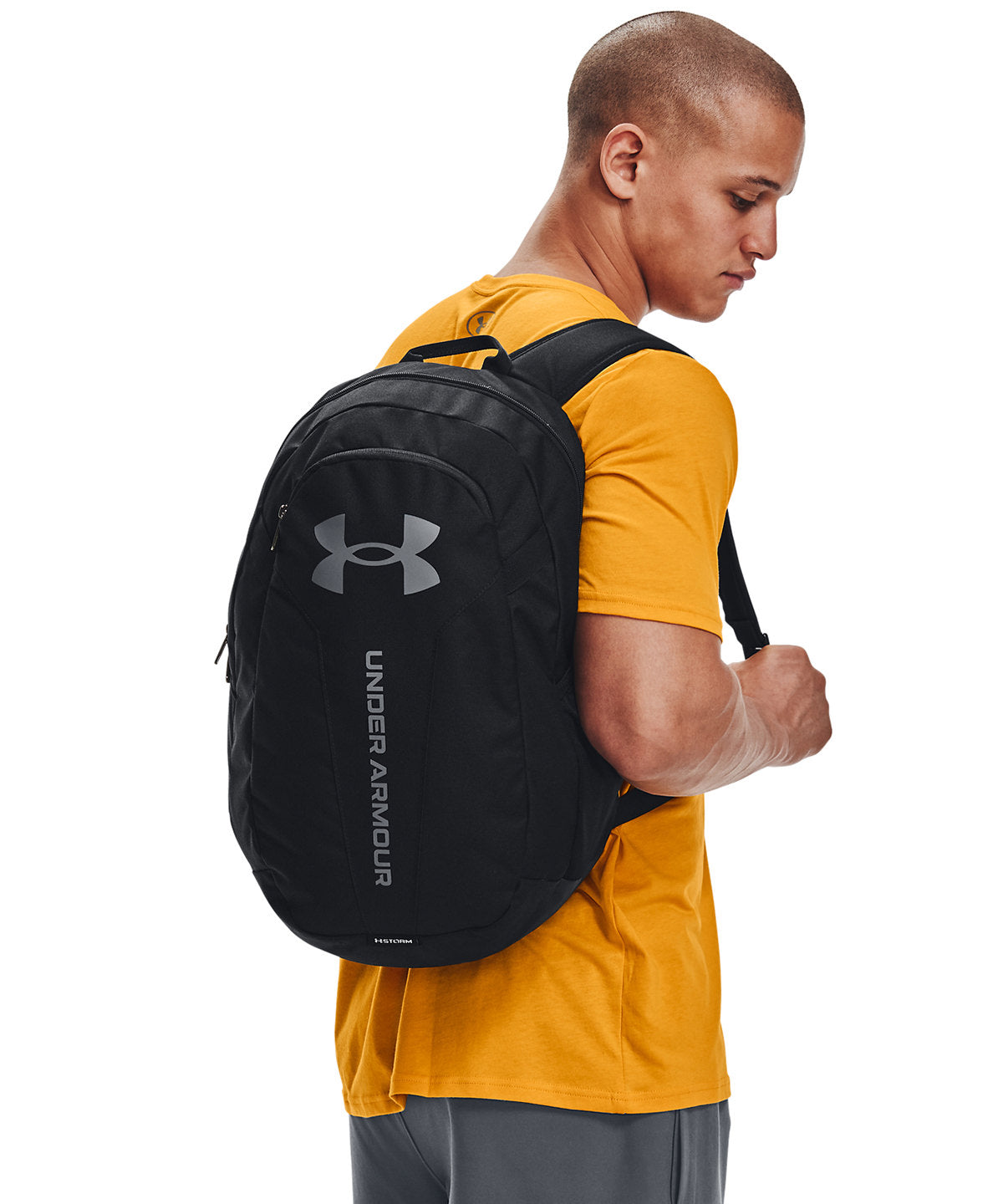 Mochila UA Hustle Lite | Negro/Negro/Gris Oscuro