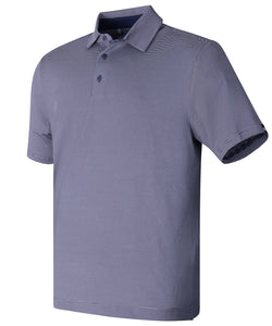 Polo a rayas UA Playoff 30 LB microstripe | Azul Marino Medianoche/Gris Aguacero/Negro