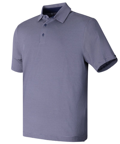 Polo a rayas UA Playoff 30 LB microstripe | Azul Marino Medianoche/Gris Aguacero/Negro