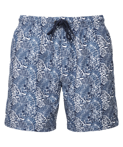 Bañador de hombre | Blanco/Azul Marino Hoja