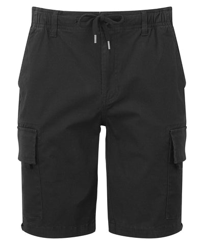 Pantalones cortos de carga con cordón para hombre | Negro