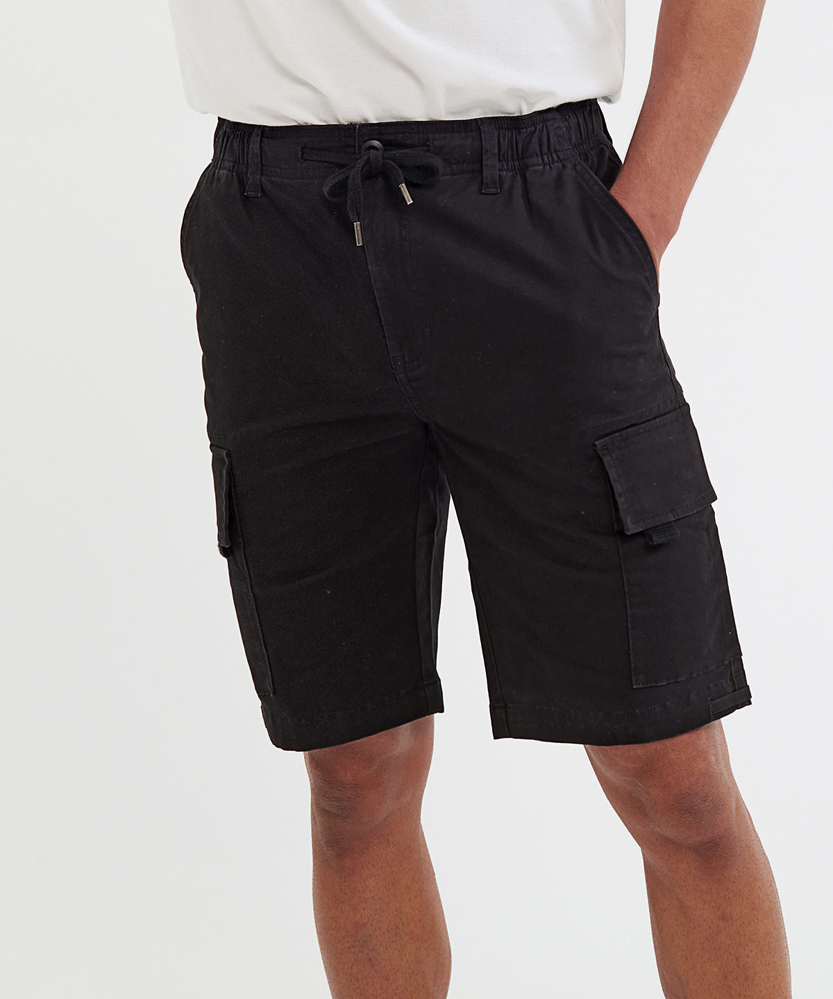 Pantalones cortos de carga con cordón para hombre | Azul Marino