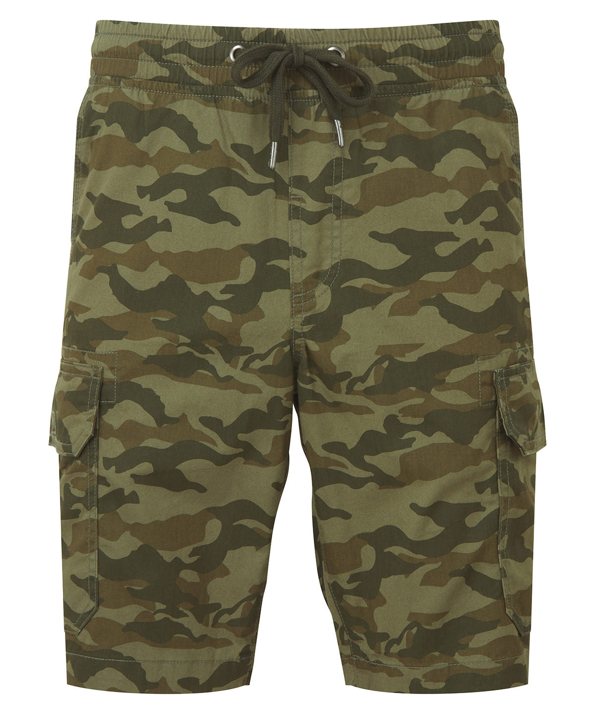 Pantalones cortos de carga de camuflaje para hombre | Verde