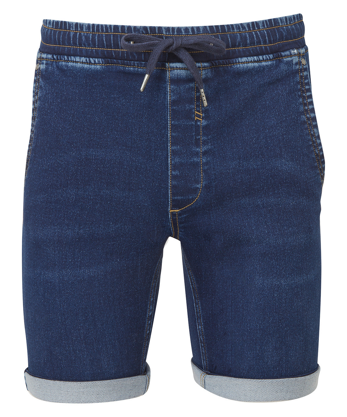 Pantalones cortos de mezclilla con cordón para hombre | Azul