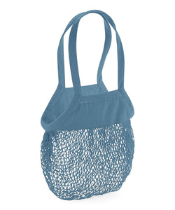 Bolsa de la compra de malla de algodón orgánico | Negro