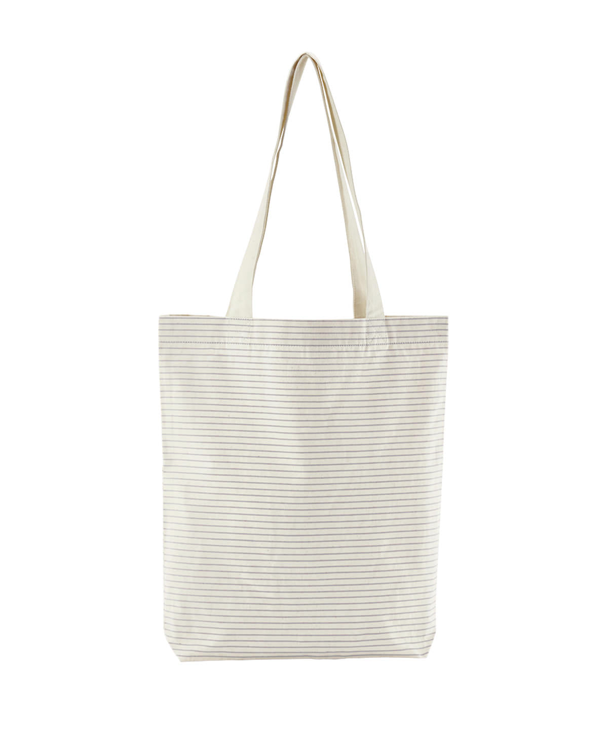 Bolso de algodón orgánico a rayas | Gris/Raya