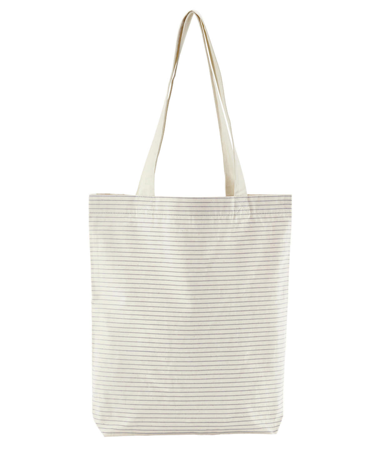 Bolso de algodón orgánico a rayas | Gris/Raya