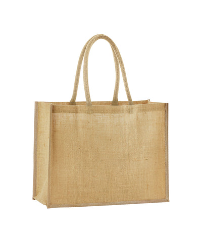 Shopper clásico de yute natural almidonado | Natural