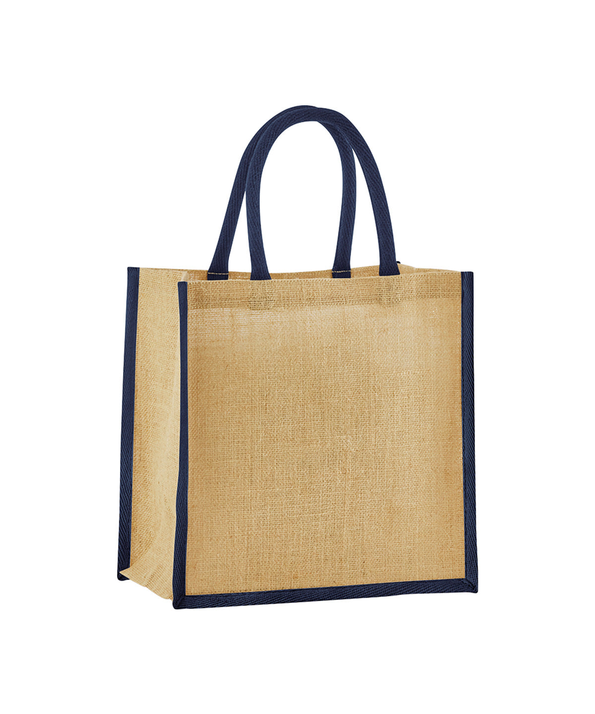 Bolsa de regalo mini de yute almidonado natural | Natural/Marino