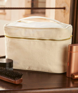 Estuche de maquillaje de lona | Natural