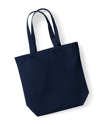 Bolso shopper de algodón de Comercio Justo Camden | Azul Marino Francés