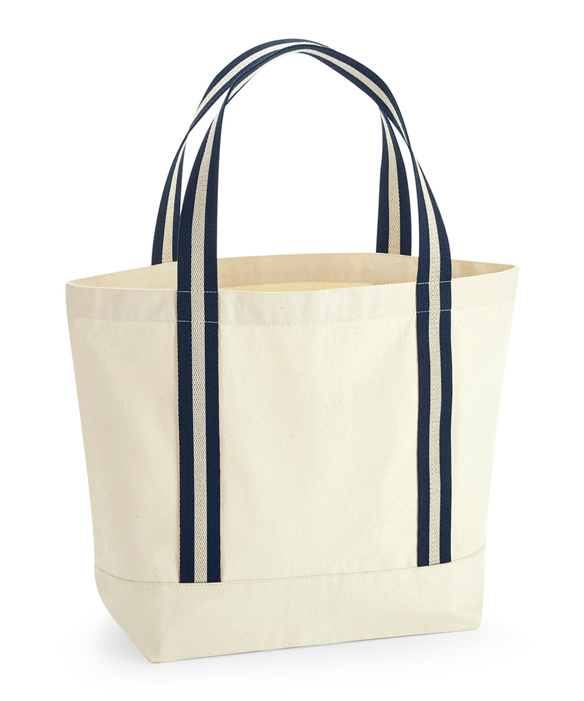 Bolso de barco orgánico EarthAware® | Natural/Azul Marino Francés