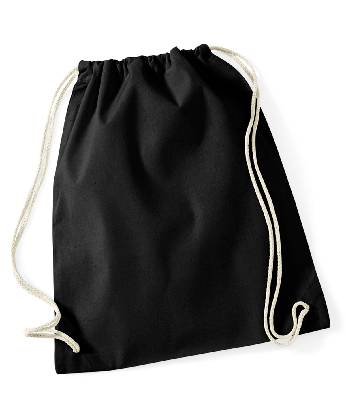 Saco de gimnasia de algodón reciclado | Negro