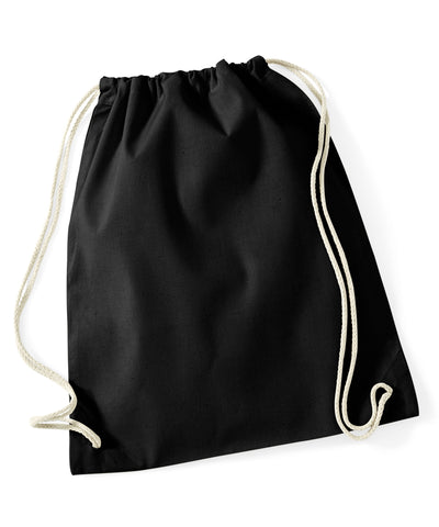 Saco de gimnasia de algodón reciclado | Negro