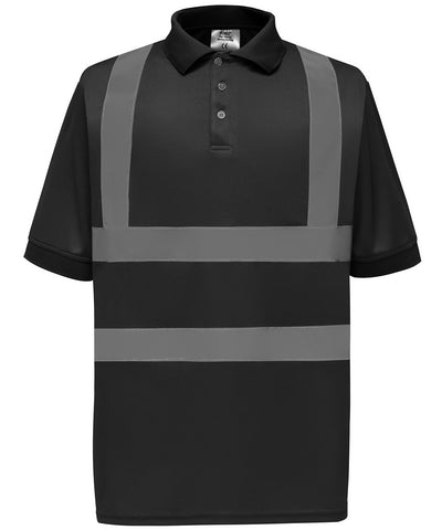 Polo de manga corta de alta visibilidad (HVJ210) | Negro -> Carbón