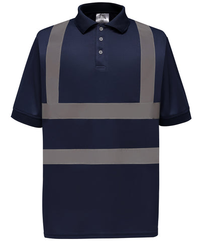 Polo de manga corta de alta visibilidad (HVJ210) | Azul Marino