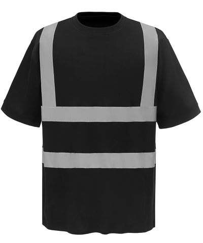 Camiseta de manga corta de alta visibilidad (HVJ410) | Negro -> Carbón