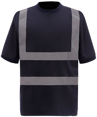 Camiseta de manga corta de alta visibilidad (HVJ410) | Azul Marino