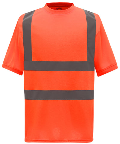 Camiseta de manga corta de alta visibilidad (HVJ410) | Naranja Claro