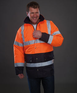 Chaqueta de carretera bicolor de alta visibilidad (HVP302) | Naranja/Marino
