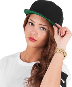 Gorra snapback clsica de 5 paneles (6007) | Negro