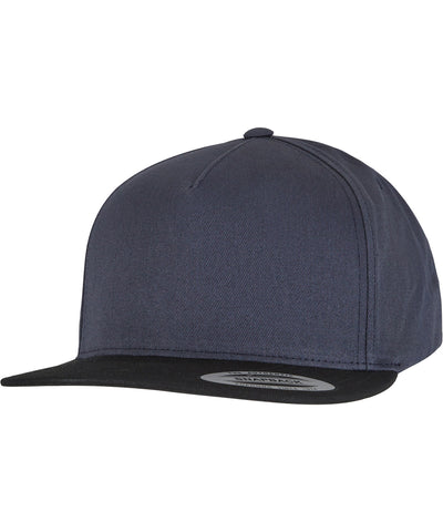 Gorra snapback clsica de 5 paneles (6007) | Azul Marino/Negro
