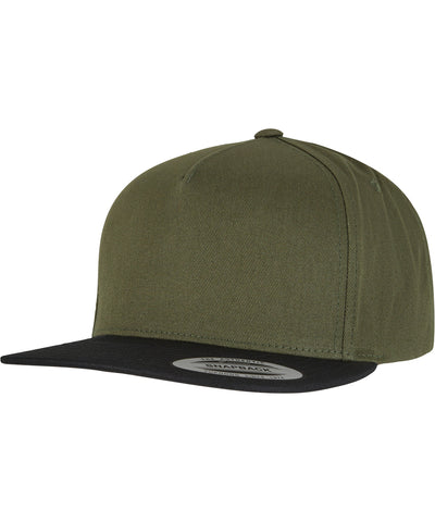 Gorra snapback clsica de 5 paneles (6007) | Verde/Negro