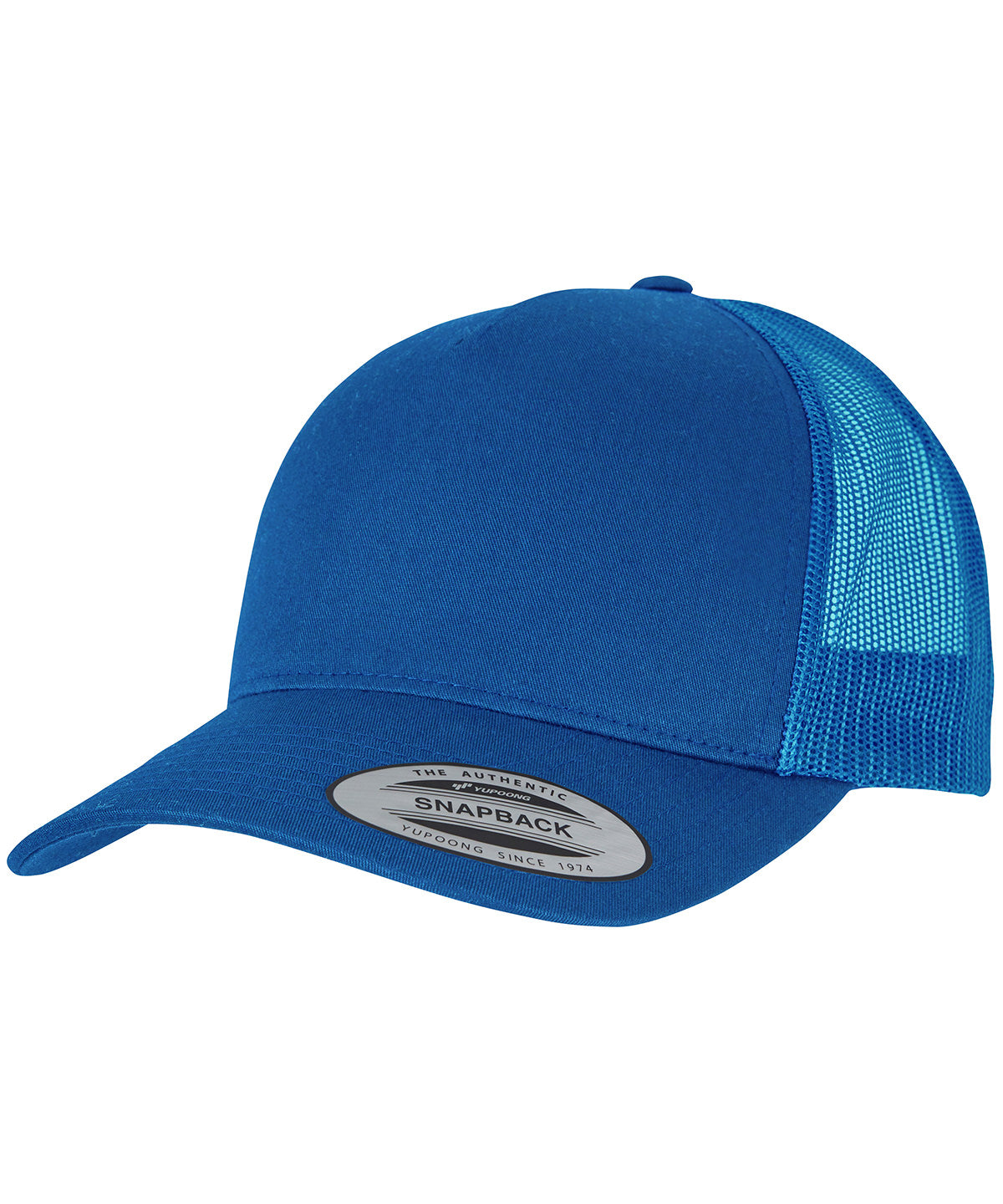 Gorra de camionero retro de 5 paneles (6506) | Azul Cobalto Oscuro/Lobl