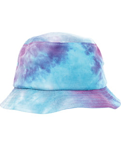 Sombrero de cubo estampado Festival (5003TD) | Turquesa Prpura