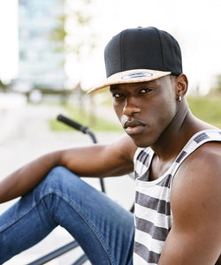 Gorra snapback de corcho (6089CO) | Negro