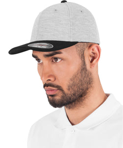 Flexfit doble Jersey 2-tonos (6778T) | Gris Carbn/Negro