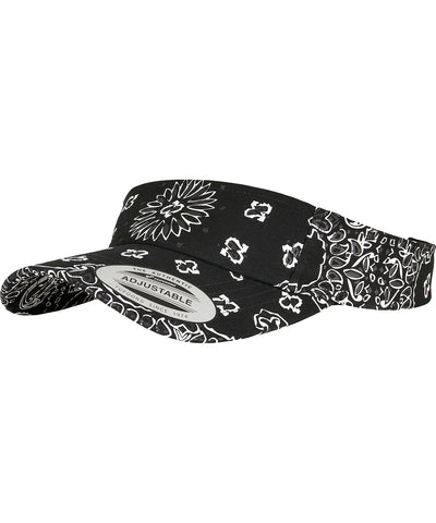Visera estampada de bandana (8888BP) | Negro