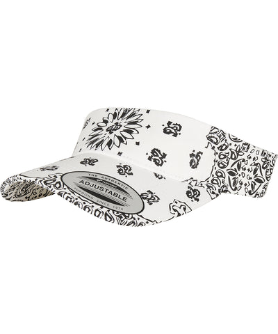 Visera estampada de bandana (8888BP) | Blanco