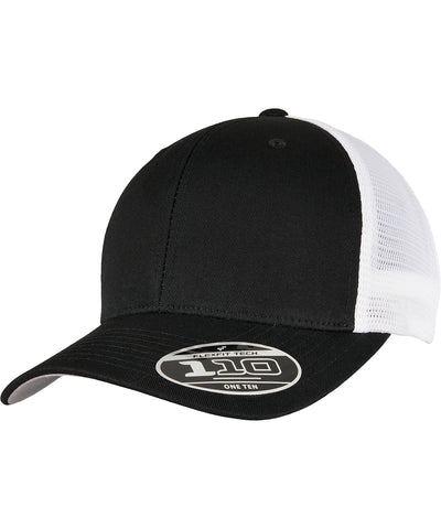 Gorra de malla 110 de dos tonos (110MT) | Negro/Blanco