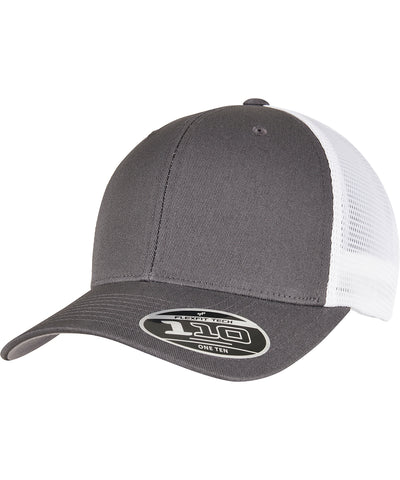 Gorra de malla 110 de dos tonos (110MT) | Gris/Blanco