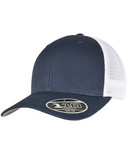 Gorra de malla 110 de dos tonos (110MT) | Negro/Blanco