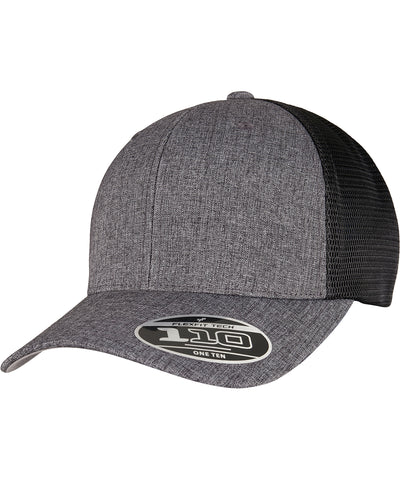 Gorra de malla 110 de dos tonos (110MT) | Carbn Mezcla/Negro