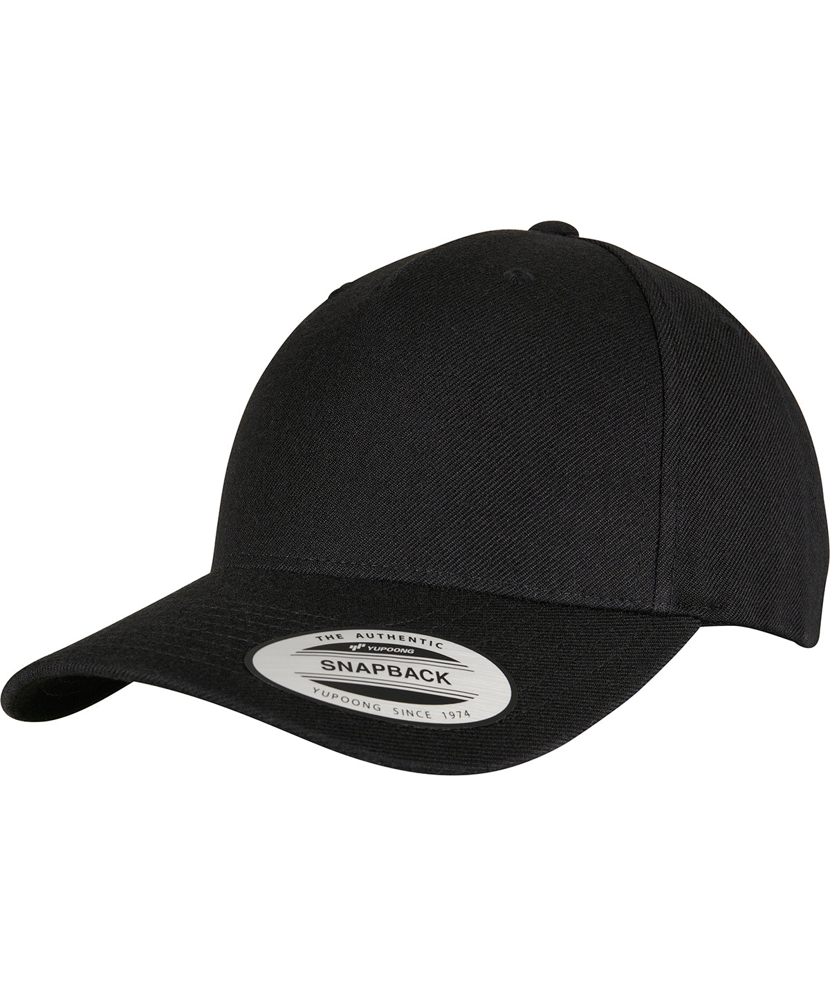 Gorra snapback de visera curva premium de 5 paneles YP classics (5789M) | Negro