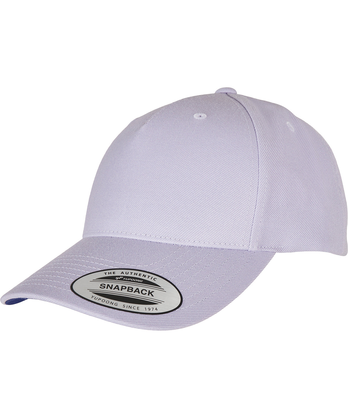 Gorra snapback de visera curva premium de 5 paneles YP classics (5789M) | Lila Claro
