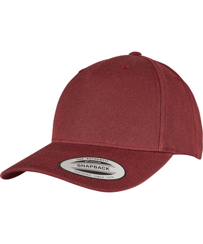 Gorra snapback de visera curva premium de 5 paneles YP classics (5789M) | Granate