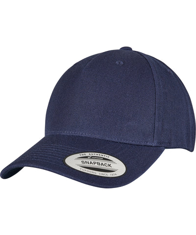 Gorra snapback de visera curva premium de 5 paneles YP classics (5789M) | Azul Marino