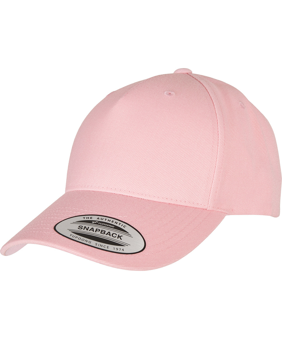 Gorra snapback de visera curva premium de 5 paneles YP classics (5789M) | Rosa Prisma