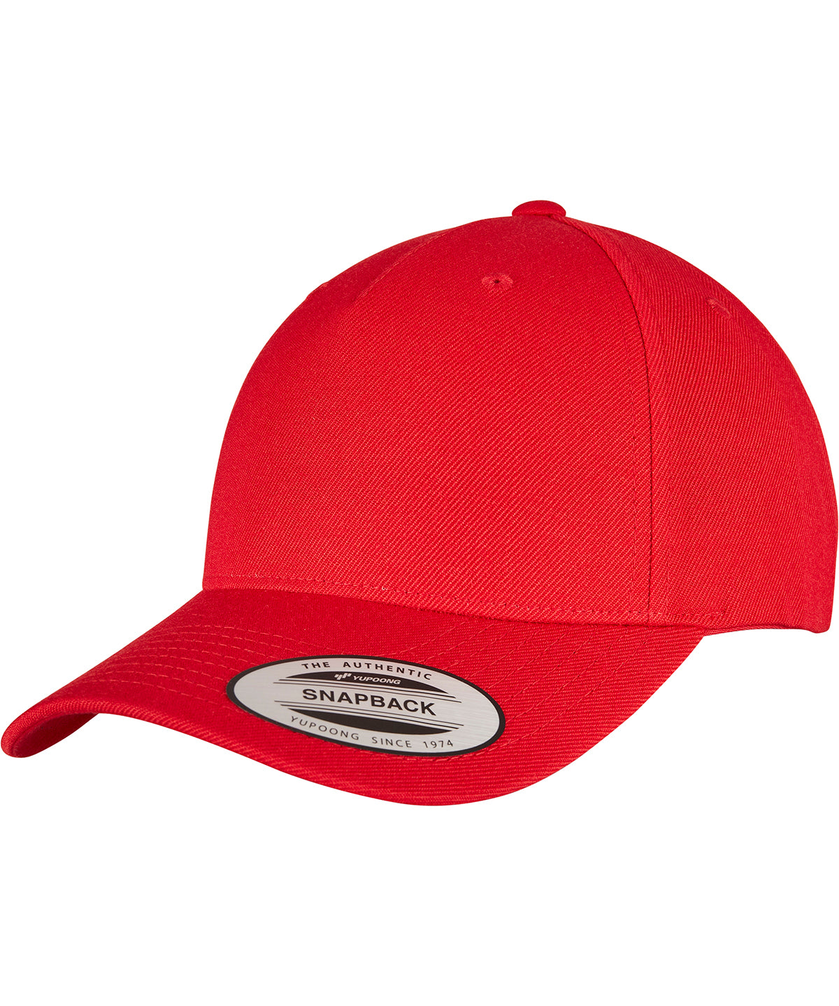 Gorra snapback de visera curva premium de 5 paneles YP classics (5789M) | Rojo