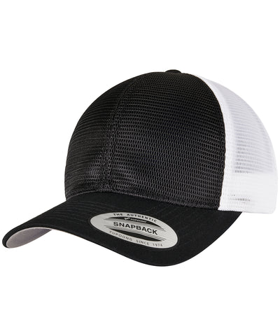 Gorra 360 omnimesh de dos tonos (6360T) | Negro/Blanco