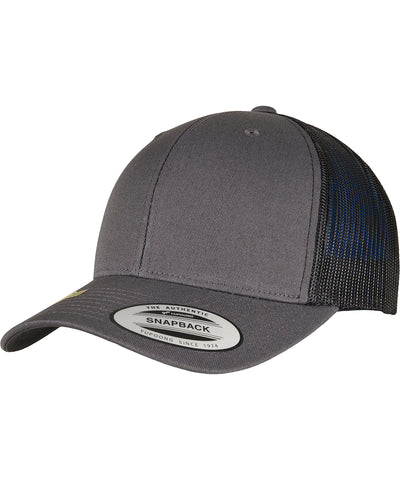 Gorra de camionero retro reciclada de YP classics 2 tonos (6606RT) | Antracita/Negro