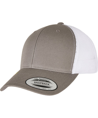 Gorra de camionero retro reciclada de YP classics 2 tonos (6606RT) | Grisceo/Blanco