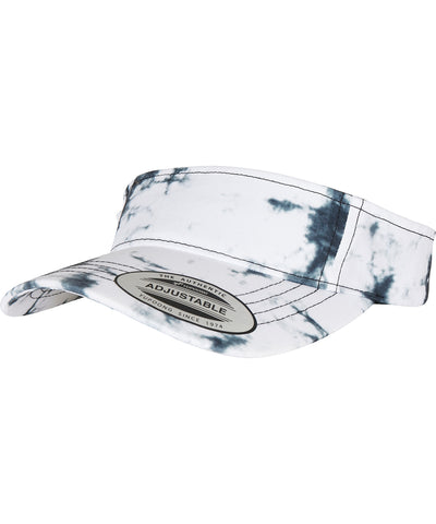 Gorra visera curvada teida con batik | Negro/Blanco