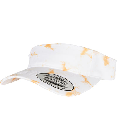 Gorra visera curvada teida con batik | Naranja/Blanco