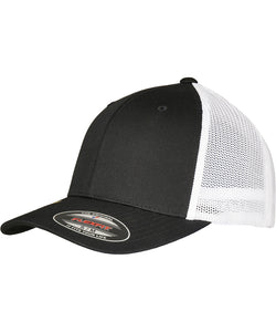 Flexfit trucker de malla reciclada (6511RM) | Negro/Blanco